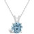 Women's Sky Blue Topaz (2-2/5 ct.t.w.) and Diamond Accent Pendant Necklace in Sterling Silver