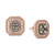 Chocolate Diamond (3/4 ct. t.w.) & Nude Diamond (3/8 ct. t.w.) Halo Cluster Stud Earrings in 14k Rose Gold