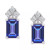 Ruby (1-3/8 ct. t.w.) & Diamond (1/8 ct. t.w.) Crown Stud Earrings in 14k White Gold (Also in Emerald & Tanzanite)