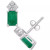 Ruby (1-3/8 ct. t.w.) & Diamond (1/8 ct. t.w.) Crown Stud Earrings in 14k White Gold (Also in Emerald & Tanzanite)