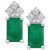Ruby (1-3/8 ct. t.w.) & Diamond (1/8 ct. t.w.) Crown Stud Earrings in 14k White Gold (Also in Emerald & Tanzanite)