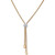 Diamond Two-Tone Lariat Necklace (1/8 ct. t.w.) in 14k Gold-Plated Sterling Silver, 20" + 3" extender