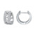 Cubic Zirconia Lattice Small Huggie Hoop Earrings, 0.51", Created for Macy's