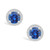 Created Sapphire (2-1/6 ct. t.w.) and Created White Sapphire (1/5 ct. t.w.) Halo Studs in 10K White Gold