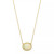 Gemstone Twist Gallery Necklace in 14k Yellow Gold