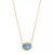 Gemstone Twist Gallery Necklace in 14k Yellow Gold