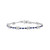 Created Blue Sapphire and Created White Sapphire Bracelet in Sterling Silver