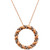Chocolate Diamond Spiral Circle 18" Pendant Necklace (3/8 ct. t.w.) in 14k Rose Gold