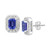 EFFY® Tanzanite (1-5/8 ct.t.w) & Diamond (1/5 ct. t.w.) Halo Stud Earrings in 14k White Gold