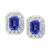 EFFY® Tanzanite (1-5/8 ct.t.w) & Diamond (1/5 ct. t.w.) Halo Stud Earrings in 14k White Gold
