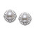 Cultured Freshwater Pearl (7-8mm) & Lab-Created White Sapphire Flower Stud Earrings in Sterling Silver