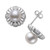 Cultured Freshwater Pearl (7-8mm) & Lab-Created White Sapphire Flower Stud Earrings in Sterling Silver