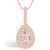Morganite (3/4 Ct. T.W.) and Diamond (3/8 Ct. T.W.) Halo Pendant Necklace in 14K Rose Gold