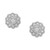 Diamond Flower Cluster Stud Earrings (1/2 ct. t.w.) in 10k White Gold