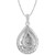 Diamond Pear Halo 18" Pendant Necklace (3/4 ct. t.w.) in 14k White Gold