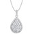 Diamond Pear Halo 18" Pendant Necklace (3/4 ct. t.w.) in 14k White Gold