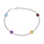 Multi-Gemstone Link Bracelet (3-5/8 ct. t.w.) in Sterling Slver