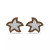 Crystal Star Fish Sterling Silver Stud Earrings