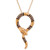 Chocolatier® Chocolate Diamond (1/2 ct. t.w.) & Vanilla Diamond Accent Snake 18" Pendant Necklace in 14k Rose Gold