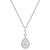 Diamond Round & Baguette Teardrop Cluster 18" Pendant Necklace (1/2 ct. t.w.)