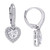 Lab-Created Moissanite Heart Halo Leverback Drop Earrings (2 ct. t.w.) in 10k White Gold