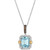 Sea Blue Aquamarine (2 ct. t.w.) & Diamond (1/4 ct. t.w.) 20" Adjustable Pendant Necklace in 14k Two-Tone Gold