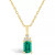 Emerald (1/2 Ct. t.w.) and Diamond Accent Pendant Necklace