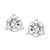 Diamond Three Prong Stud Earrings (5/8 ct. t.w.) in 14k White Gold