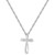 Diamond Cross 18" Pendant Necklace (1/8 ct. t.w.) in Sterling Silver