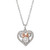 Cubic Zirconia Minnie Mouse Pendant Necklace in Sterling Silver & 18K Rose Gold-Plate, 16" + 2" extender