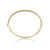 Sterling Silver 14k Yellow Gold Plated with Cubic Zirconia Chain Link Stiff Bangle Bracelet