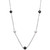 Cultured Freshwater Pearl (7-8mm) & Onyx Bead Statement Necklace in Sterling Silver, 18" + 2" extender, Created for Macy's
