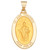 Saint Jude Oval Medal Pendant in 14k Yellow Gold
