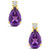 Amethyst (3/4 ct.t.w) and Diamond Accent Stud Earrings in 14K Yellow Gold