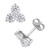 Lab-Created Moissanite Trillium Cluster Stud Earrings (2-1/6 ct. t.w.) in Sterling Silver