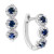 Sapphire (1/3 ct. t.w.) & Diamond (1/5 ct. t.w.) Oval Hoop Earrings in 14k Rose Gold ( Also in White Gold)