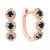 Sapphire (1/3 ct. t.w.) & Diamond (1/5 ct. t.w.) Oval Hoop Earrings in 14k Rose Gold ( Also in White Gold)