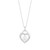 Cultured Freshwater Pearl (7mm) & Diamond (1/10 ct. t.w.) Heart Pendant Necklace Sterling Silver, 16" + 2" extender