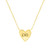 Diamond Pink Enamel Heart "Loved" 18" Pendant Necklace (1/8 ct. t.w.) in 14k Gold-Plated Sterling Silver