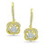 Cubic Zirconia Cluster Drop Earrings in 18k Gold-Plated Sterling Silver, Created for Macy's