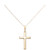 Crystal Pavé Cross 18" Pendant Necklace in 10k Gold