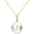 Cultured Baroque Freshwater Pearl (12mm) & Diamond (1/20 ct. t.w.) 18" Pendant Necklace in 14k Gold