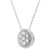 Lab-Created Diamond Halo Cluster 18" Pendant Necklace (1/2 ct. t.w.) in Sterling Silver