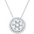 Lab-Created Diamond Halo Cluster 18" Pendant Necklace (1/2 ct. t.w.) in Sterling Silver