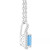 Aquamarine (1/2 ct. t.w.) & Diamond (1/8 ct. t.w.) Halo 18" Pendant Necklace in Sterling Silver (Also in Opal)