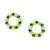 Lab-Created Green Quartz & Cubic Zirconia Circle Stud Earrings in 18k Gold-Plated Sterling Silver, Created for Macy's