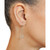 White Topaz Bezel Pear Threader Earrings in Sterling Silver