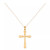 Crystal Cross 18" Pendant Necklace in 10k Gold