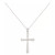 Crystal Cross 18" Pendant Necklace in 10k Gold