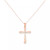 Crystal Cross 18" Pendant Necklace in 10k Gold